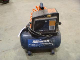 Mastercraft Air Compressor, 2 US Gallon, 120V, 100 PSI *NOTE: Does Not Work* (W5-2-3)