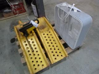 Set of 10" Ramps c/w Super Floor Fan, McCulloch 12" Electric Chain Saw *NOTE: Working Condition Unknown* (W5-2-3)