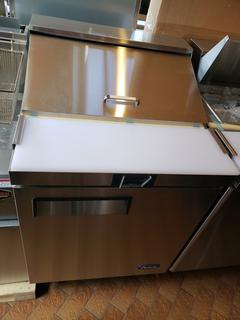 Model MSF8301CAH1 698mm X 762mm X 1109mm Single Door Salad Table Refrigerator *NOTE: Cannot Be Picked Up Until July 10*