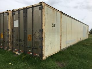 53' Storage Container # HRTU 673315 c/w Reefer.