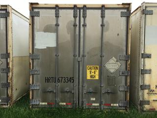 53' Storage Container # HRTU 673345 c/w Reefer.
