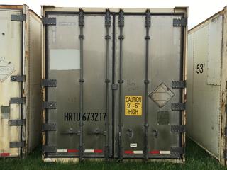 53' Storage Container # HRTU 673217 c/w Reefer.