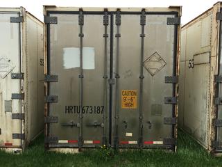 53' Storage Container # HRTU 673187 c/w Reefer.