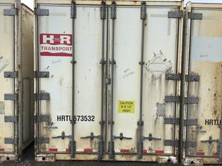 53' Storage Container # HRTU 673532 c/w Reefer.