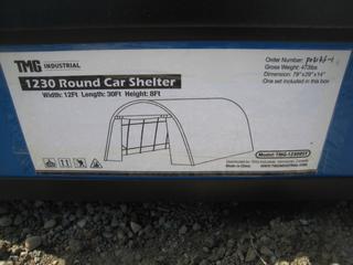 Unused 12Ft x 30Ft Round Car Shelter.