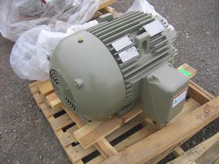GE M9455 Extra Severe Duty Motor, 50 HP, 1800 RPM, 460V, 326T Frame, TEFC, C-Face & Foot Mount.