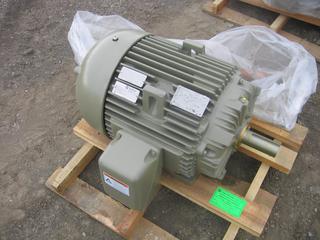 GE M9455 Extra Severe Duty Motor, 50 HP, 1800 RPM, 460V, 326T Frame, TEFC, C-Face & Foot Mount.