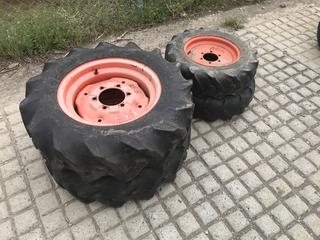 Set Of 6-12, 8.3-16 Tractor Tires, Fits Kubota B7300.