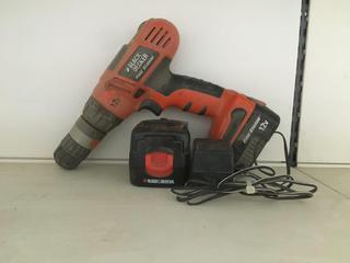 Black And Decker 12V Drill with Battery & Charger.
