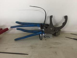 (1) Small Channel Lock Tongue And Groove Pliers, (1) Channel Lock Oil Filter Wrench.