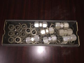 Box of Assorted Tyloc Tube Stainless Steel fittings.