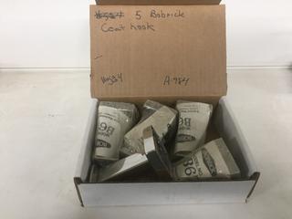 (5) Bobrick Chrome Hooks.