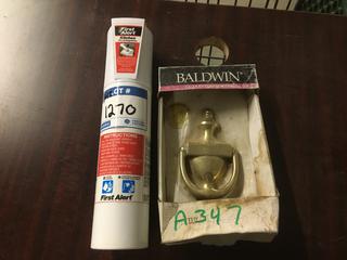 Kitchen Fire Extinguisher, Unused Door Knocker.