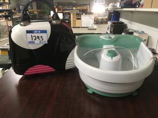 Conair Foot Bubbler, Small Suitcase.