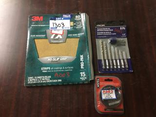 Sand Paper, Drill Bits, Metal Cutoff Wheel.