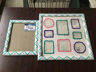 (2) Hand Painted Picture Frames.