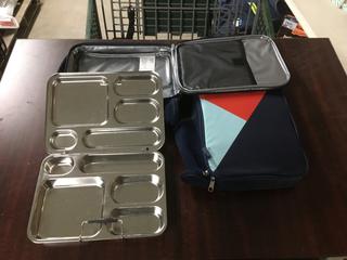 (2) Lunch Bag, Lunch Plate.