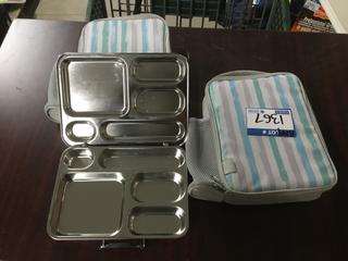 (2) Lunch Bag, Lunch Plate.