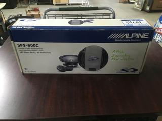 Alpine Mobile Media Solution, 2 Way Speaker System, Model SPS-600C.