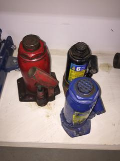 (3) Bottle Jacks, (6 Ton, 8 Ton, Unknown).