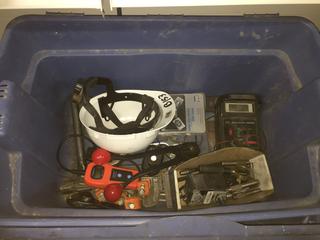 Assorted Hardware, Lug Nuts, Vehicle Code Reader, Hard Hat ETC.
