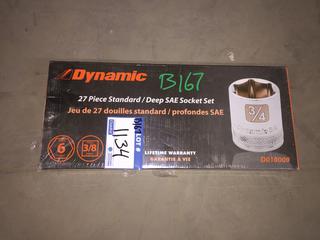 Dynamic 27 Piece Standard/Deep SAE Socket Set.