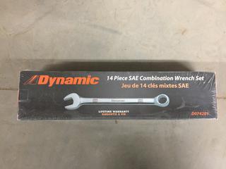 Dynamic 14 Piece SAE Combination Wrench Set.
