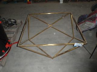 Gold/Bronze 3' By 3', Table stand.