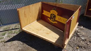 Cable Candy Car Co. Crate. on Heavy Duty Castors.