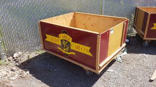 Cable Candy Car Co. Crate. on Heavy Duty Castors.