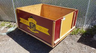 Cable Candy Car Co. Crate. on Heavy Duty Castors.