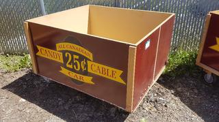 Cable Candy Car Co. Crate. on Heavy Duty Castors.
