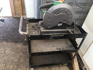 Hitachi 14" Chop Saw w/ Cart.
