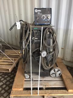 Miller XMT 350 cc/cv Welder w/ Miller 22A Wire Feeder.