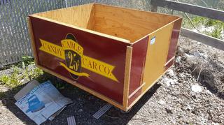 Cable Candy Car Co. Crate. on Heavy Duty Castors.