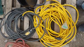 Yellow and Black Industrial Extension Cords.