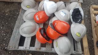 Pallet of Assorted Hard Hats.