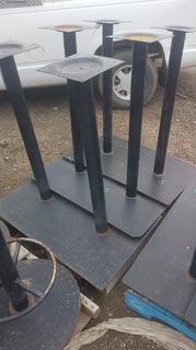 (3) Table Stands Steel Rectangle Base .