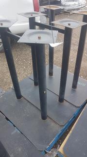 (3) Table Stands Steel Rectangle Base .