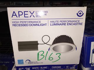 APEX, (2) LED 8" Recessed Downlight, (1) 6" Recessed Downlight.