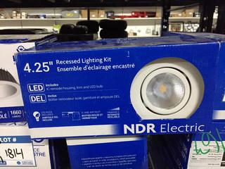 (3) NDR Electric, LED 4 1/4" White Recessed Lighting Kit.
