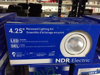 (3) NDR Electric, LED 4 1/4" White Recessed Lighting Kit.