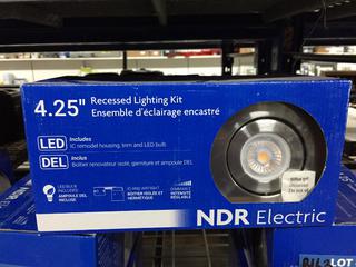 (2) NDR Electric, LED 4 1/4" Chrome Recessed Lighting Kit.