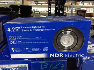 (3) NDR Electric, LED 4 1/4" Chrome Recessed Lighting Kit.