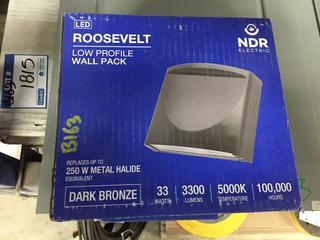 NDR,(1)  LED Low Profile Wall Pack, (1) Defiant, LED Entry Light.
