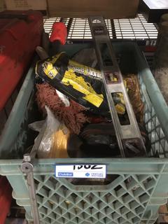 Assortment, Ratchet Straps, Rubber Gloves, Hand Tools, Levels, MISC.
