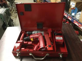 (2) Milwaukee 12 Volt Drills, (4) Batteries & (1) Charger.