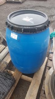 Blue Rain Barrel.