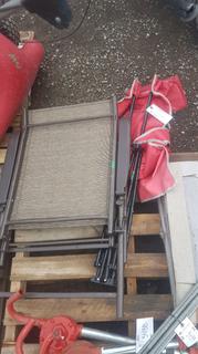 (1) Camping Chair, (1) Folding Deck Chair.
