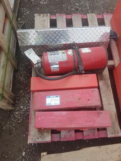 Road Flares, Fire Extinguisher, Truck Part.